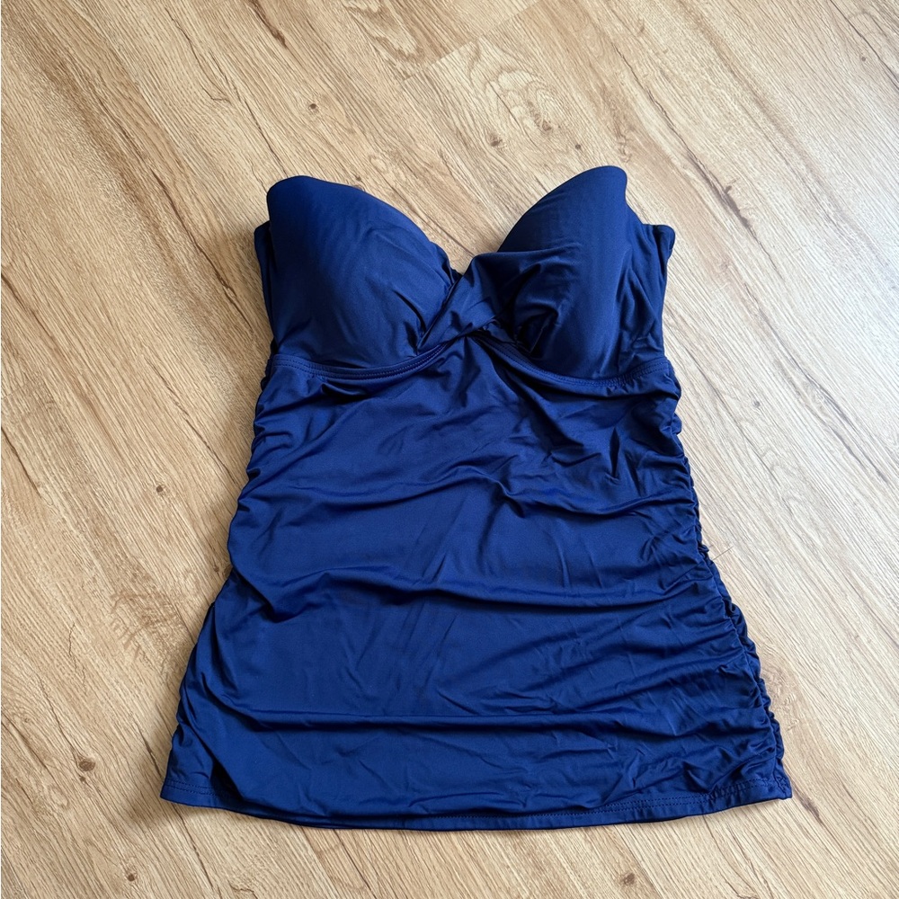 Tommy Bahama Navy Blue Bandeau Bikini Top
